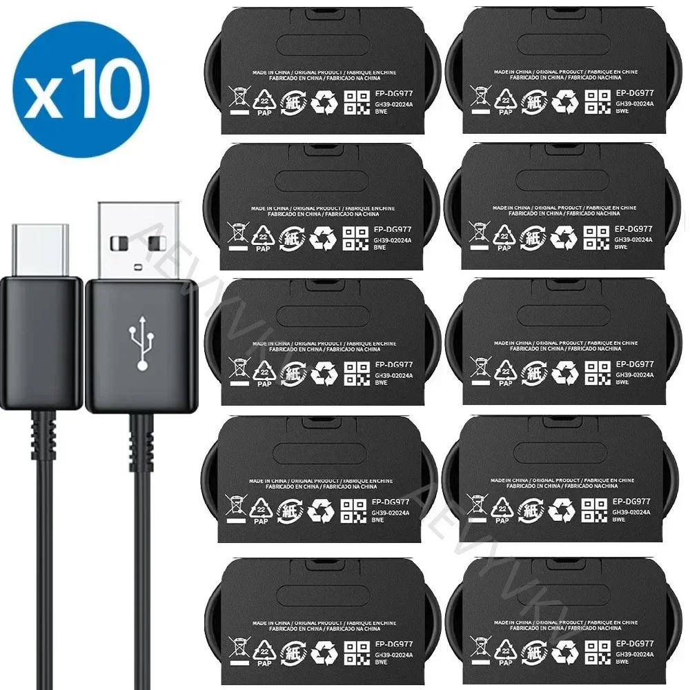 

10 шт. 1-метровых (3 фута) кабелей USB Type-C для быстрой зарядки Samsung Galaxy S10 S8 S20 S22 S23 Note 10, HTC, LG