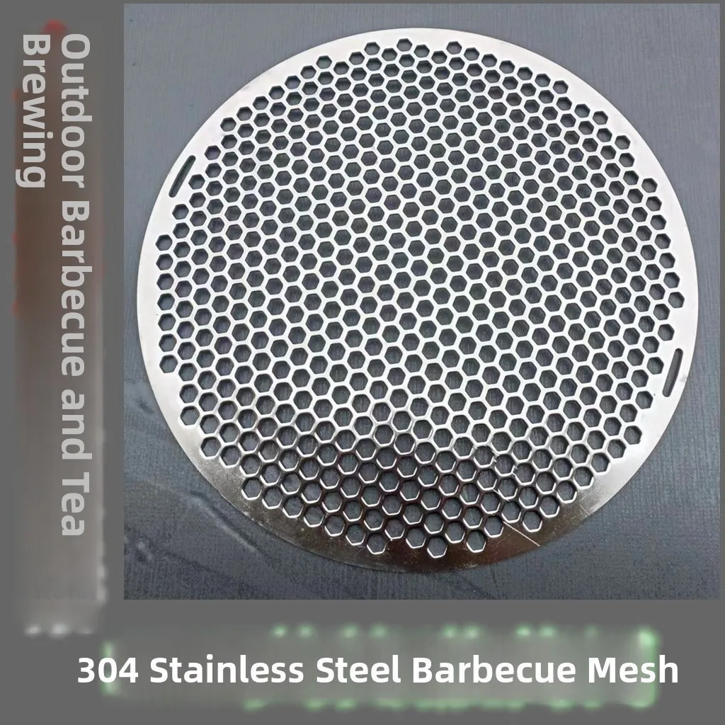 Thiened 304 Acero inoxidable BBQ ill Net cámara al aire libre coreano Sle barbacoa fogón cocina té grande Me eet id
