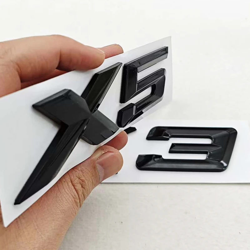 NEW 3D ABS Car Styling Logo X3 X5 Rear Trunk Badge Sticker Emblem Decals For BMW X3 X5 Auto Tail Accessories