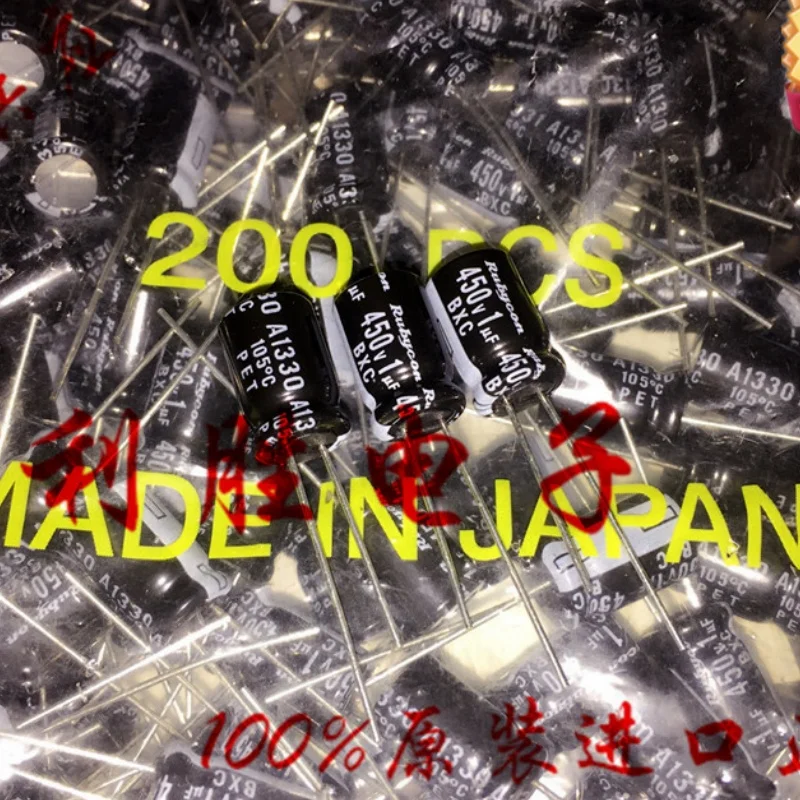 Rubycon-capacitor eletrolítico 1uf, 450v, 10 peças