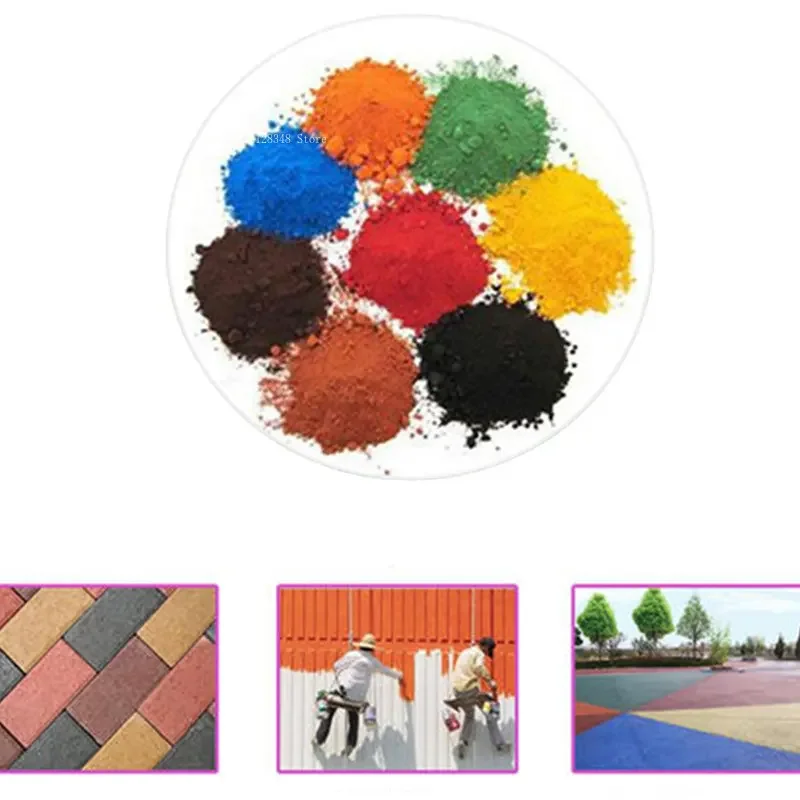 50g Iron Oxide Pigment Floor Tile Cement Pavement Toning Raw Material Powder Paint Cement Paint Garden Supplies