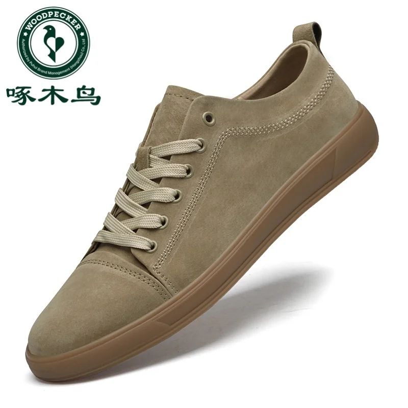 

Men's Casual oes Breathable Soft Bot Leather Sneakers Retro Sle Korean Briti Trendy Cow Tendon Bot Youth Leisure ...