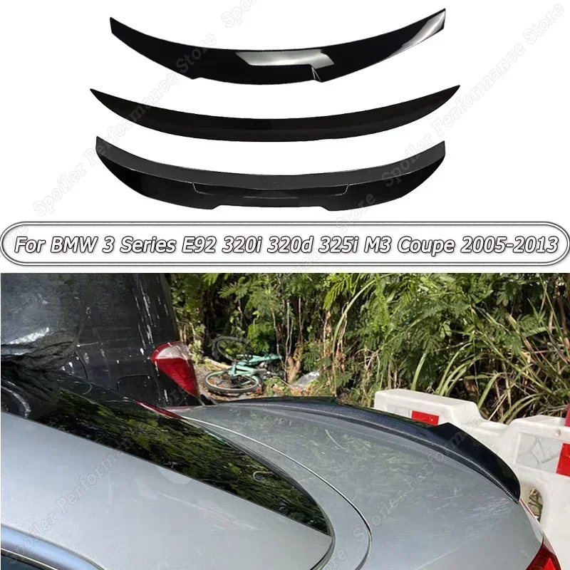 

Gloss Black Rear Spoiler Wing Splitter Exterior Trim For BMW 3 Series E92 320i 320d 325i 330Xi 330Xd 335Xi M3 Coupe 2005-2013