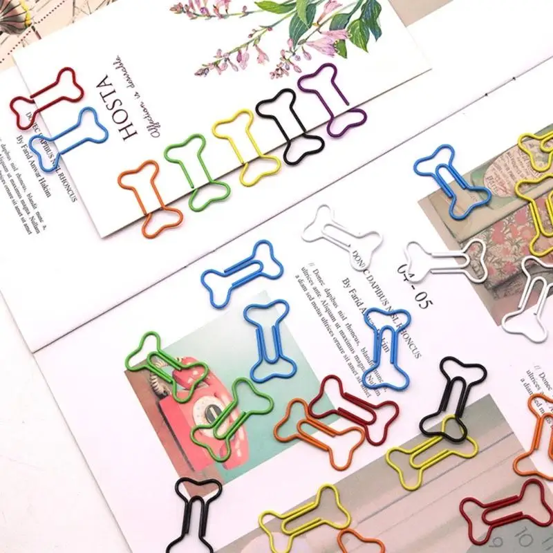 다채로운 금속 뼈 클립 대량 팩 학교 문구 용품 녹 방지 문서 패스너 공예 교실 액세서리