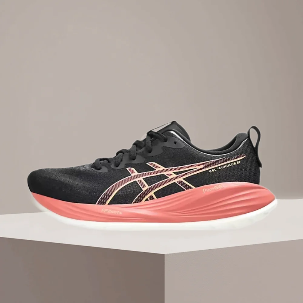 Кроссовки для бега ASICS Gel-Cumulus 27 Low-Top, черный цвет, стильные, минималистичные, модные, универсальные, для женщин, модель 1012B772-003