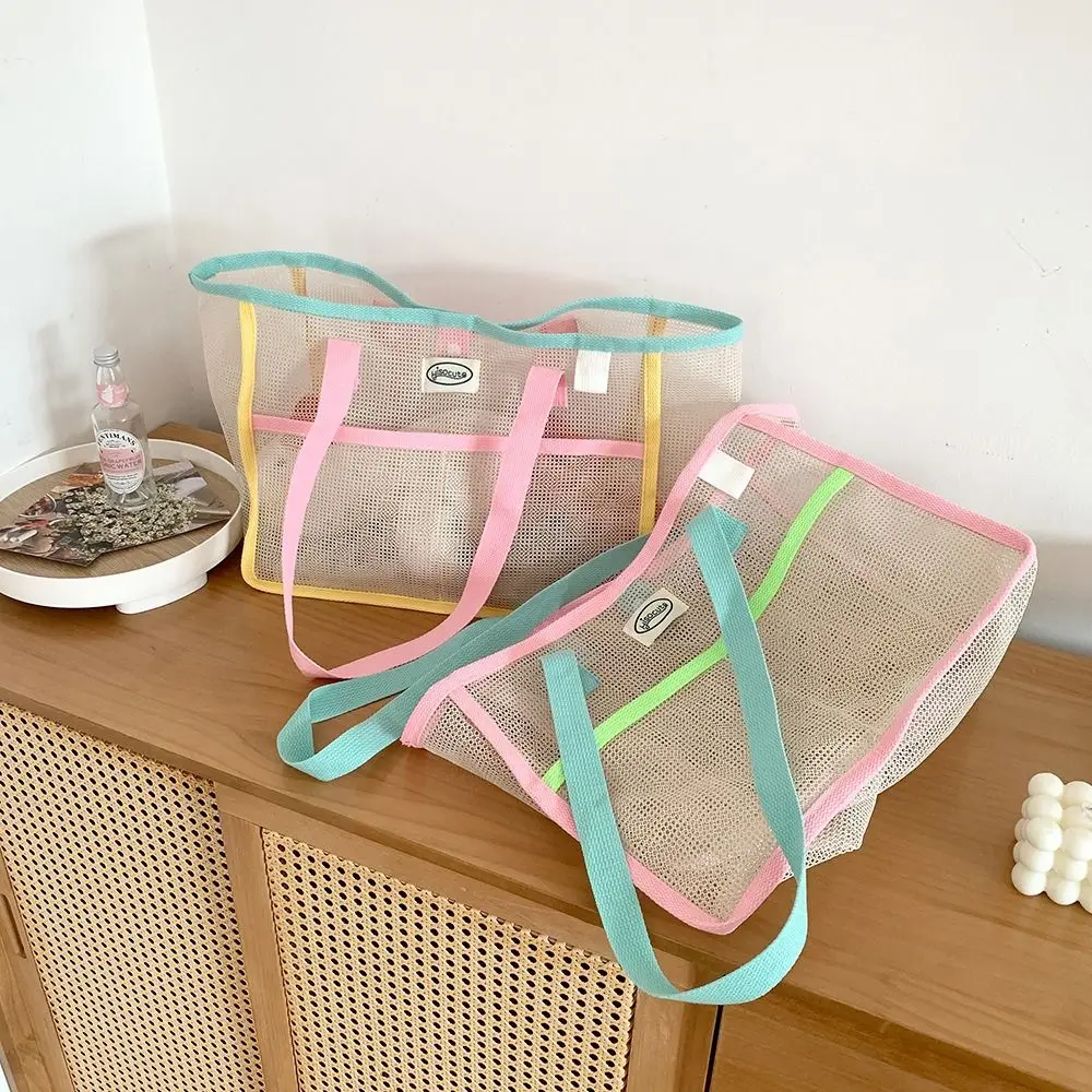 

Handbag Mesh Toiletry Bag Fresh Color Multi-pouch Clothes Storage Bag Wash Bag Cosmetic Bag Hanging Shower Organizer