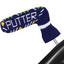 Snug Fit Golf Putter Headcover, malha, camadas duplas, fio elástico, proteger de arranhões, poeira