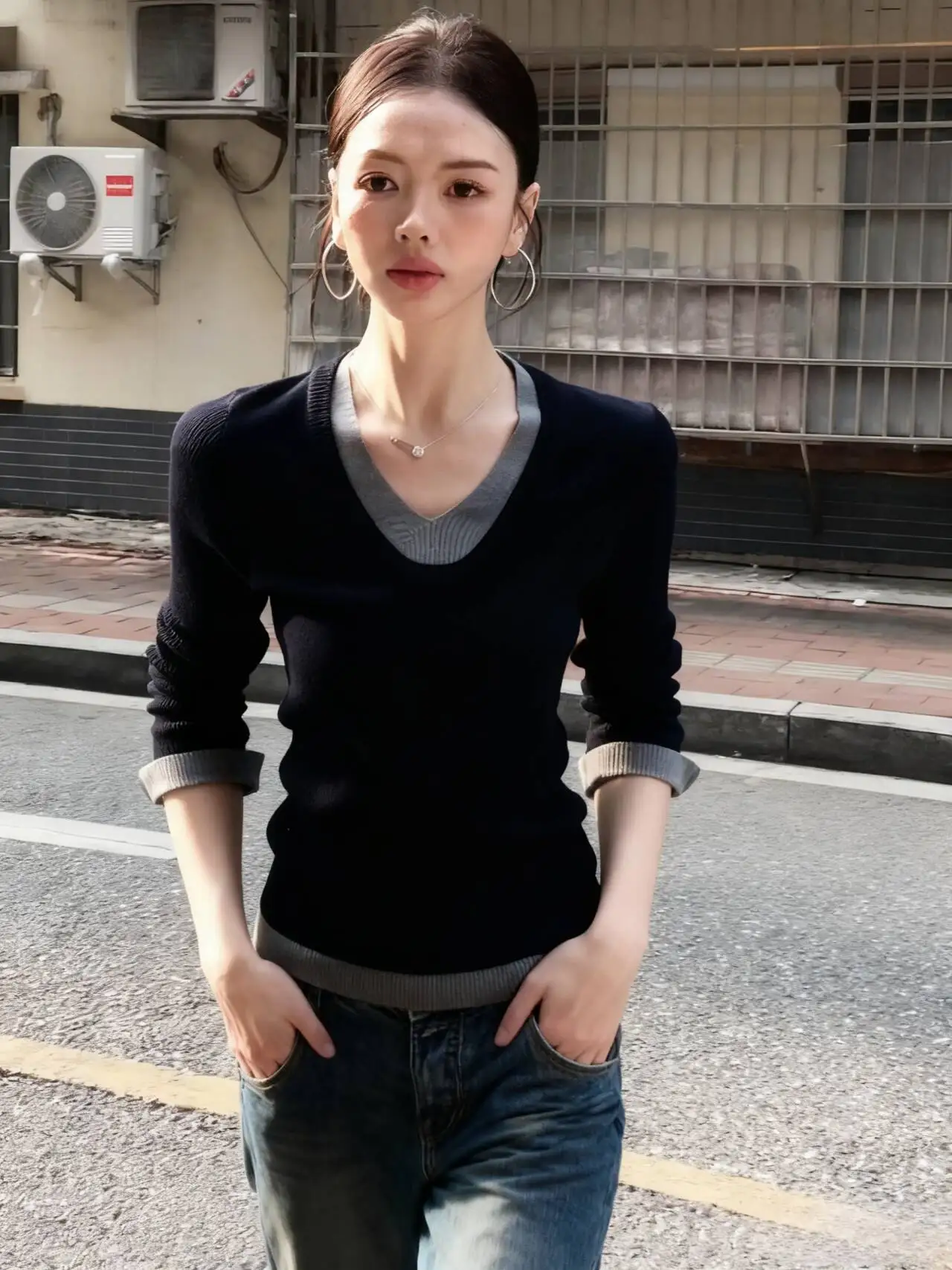 セーター ジャンパー プルオーバー レディース カシミア 女性用ニット 自然 サイドスリット レギュラー コーヒー色 タッセル ウィークエンド ラウンジ ハイカラー トップス