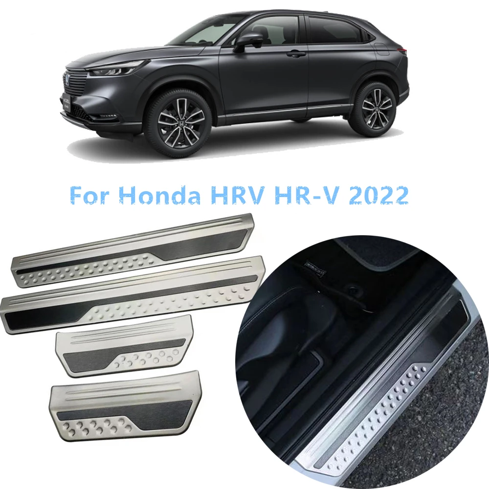 For Honda HRV HR-V 2022 Accessories Car Door Sill Trim Protector Scuff Plate Trim Guard