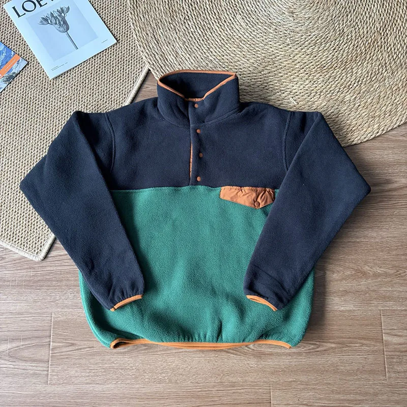 Outdoor Pullover Hoodie, Men Women, Suitable for Fishing, Hiking, Cycling, Traveling, Commuting, Thermal Crew-neck Fleece Jacket