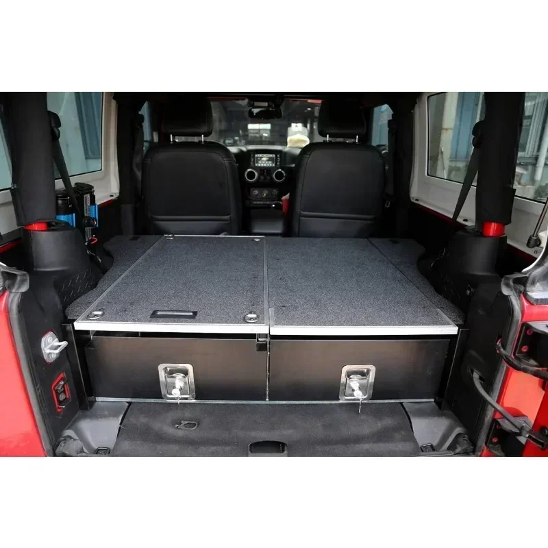 Car Cargo Storage Box Overlanding Drawer System with Fridge Slide for Nissan Patrol Y61 Y62