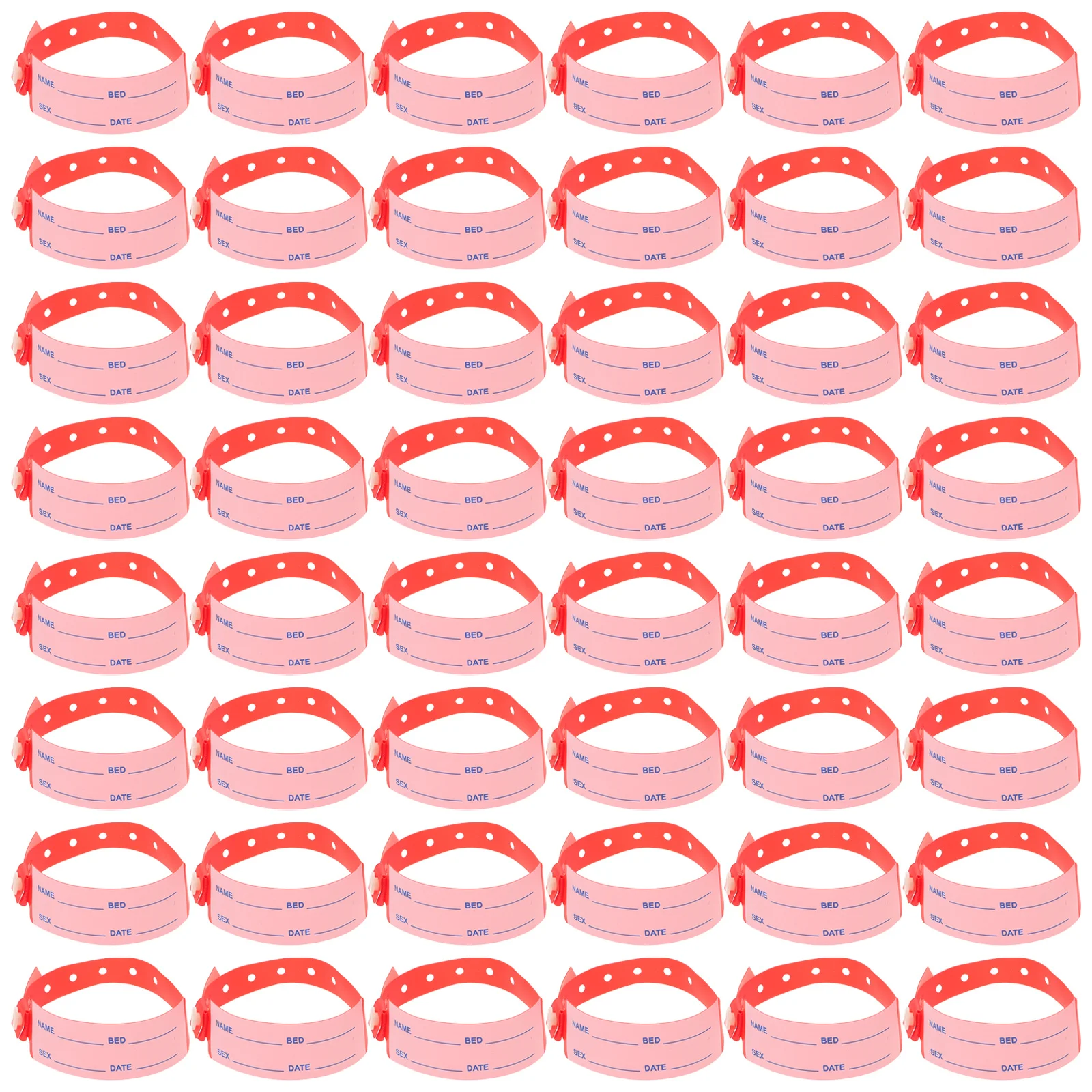 

100pcs Medical Id Wristband Hospital Patient Identification Bands Waterproof Disposable For Elderly Adults Kids Nursing