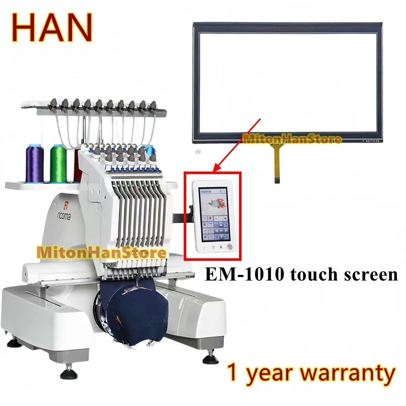 New Original For 3006150122 3006150123 Genuine Ricoma EM-1010 Embroidery Machine Spare Parts Touch Panel Screen LCD Display