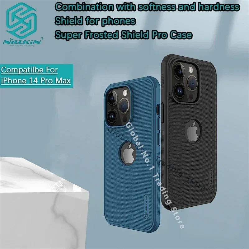 Nillkin-funda trasera dura para iPhone 14 Pro Max/14 Plus/14 Pro/13 Pro Max/12 Pro, protector superesmerilado, carcasa para teléfono, TPU, PC