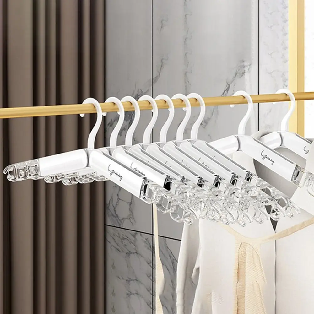 3Pcs Plastic Foldable Clothes Hanger Lightweight Non-Slip Underwear Drying Rack Space-Saving Underwear Storage Hanger for Home