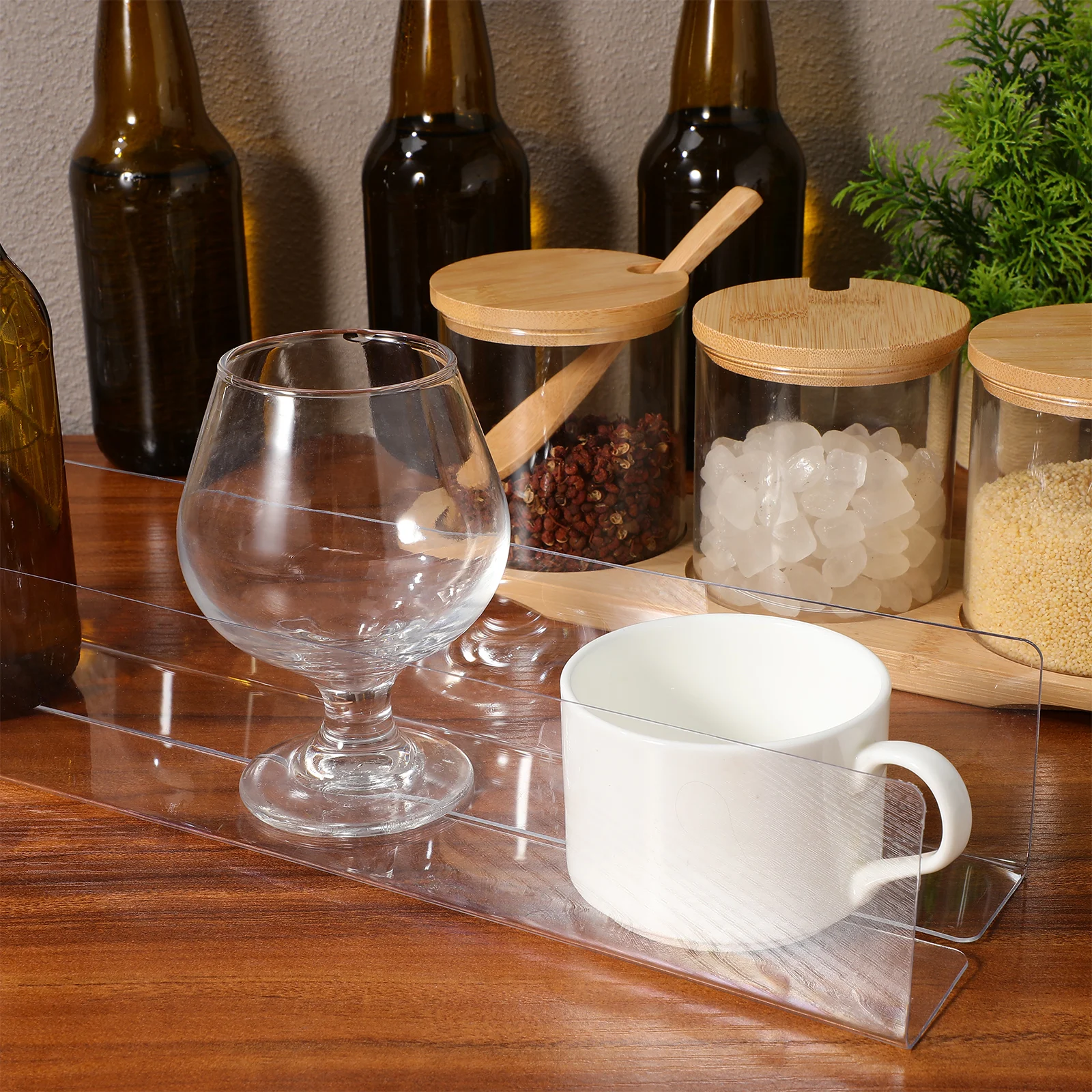 

6pcs L-Shaped Shelf Dividers Transparent Plastic Closet Organizers For Home Office Storage Rack Divider Cabinet Sweater Purse