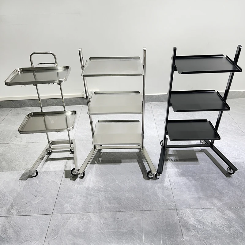 Aesthetic Auxiliary Cart with Wheels Trolley Beauty Salon Furniture Cosmetic Reception Organizers Trolleys Rolling Storage Cart