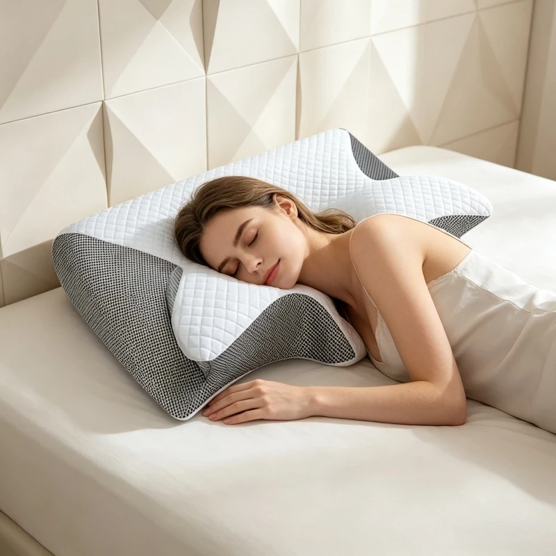 

Эргономичная ортопедическая подушка-бабочка из пены с эффектом памяти для шеи, контурная подушка для сна, облегчающая боль в шее, с поддержкой для живота