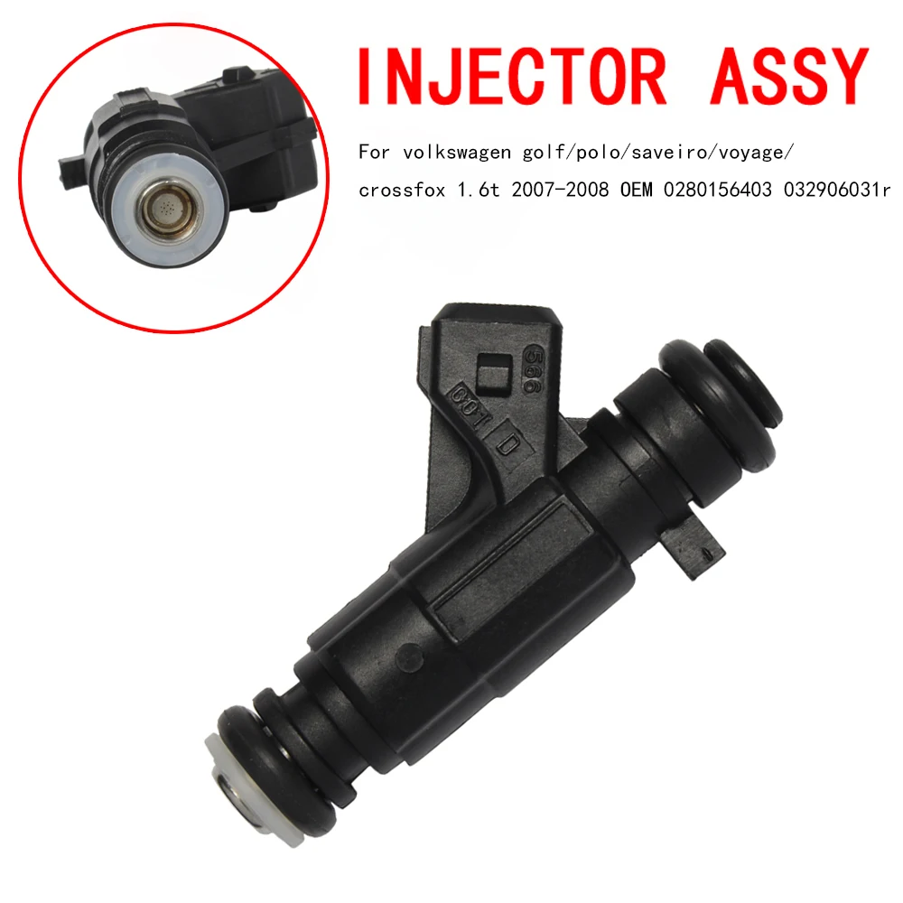 

Fuel Injector Nozzle For volkswagen golf/polo/saveiro/voyage/crossfox 1.6t 2007-2008 OEM 0280156403 032906031r