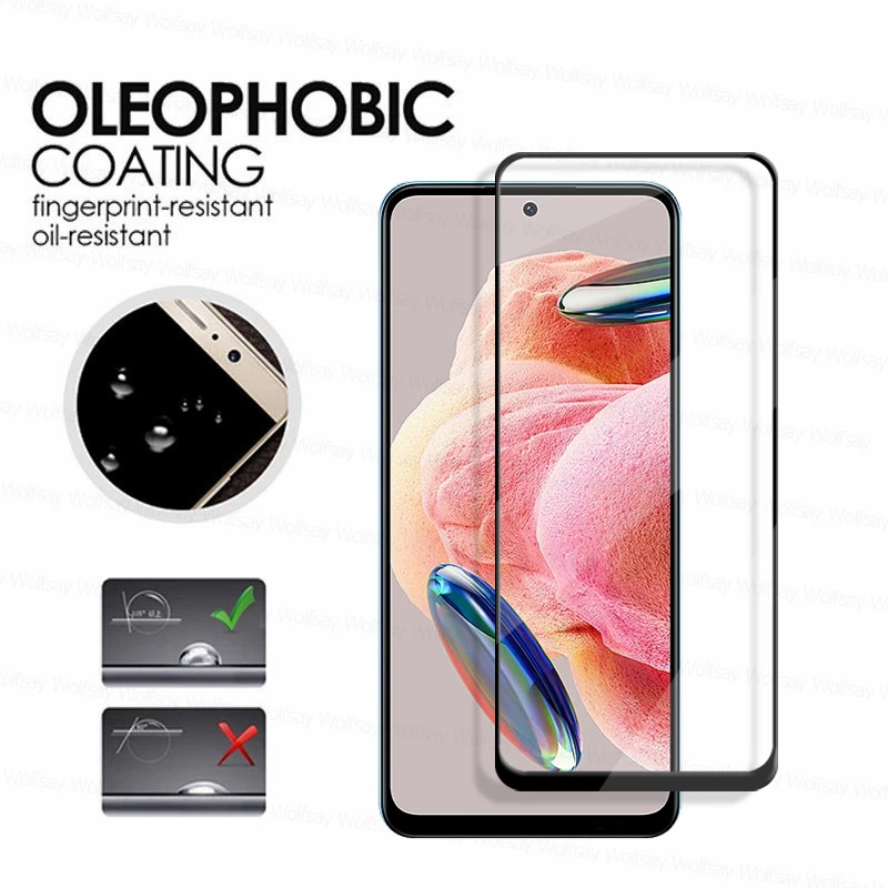 For Xiaomi Redmi Note 12 4G Glass Xiaomi Redmi Note 12 Pro 5G Global Screen Protector Full Glue Tempered Glass Protective Film