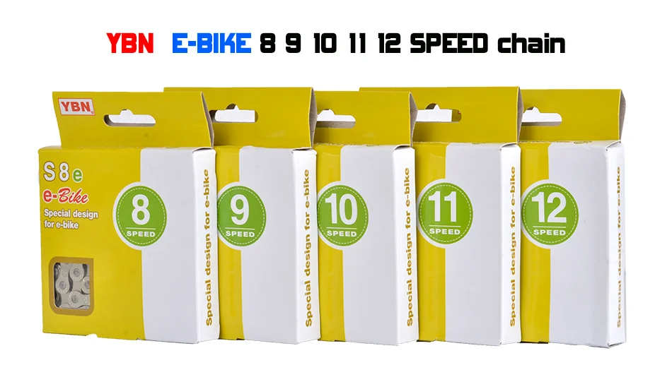 YBN E-Bike-Ketten 8/9/10/11/12-Gang Elektrofahrradkette Spezielles Design für Mittelmotor BOSCH E-Bike für Shimano* E-Bike-System – Detail 5