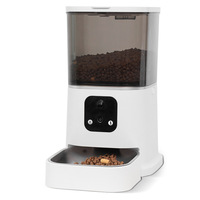 Pet smart feeder dual camera, remote feeding 6L dog feeder automatic feeder cat