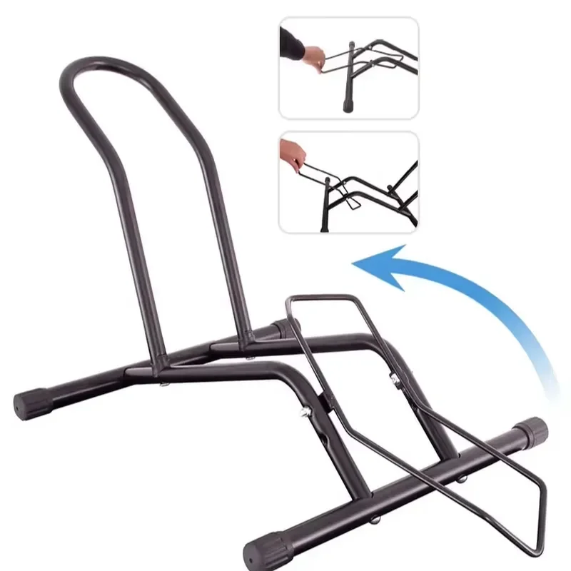 Bicycle Floor Type Parking Rack Stand for Mountain and Road Bikes Indoor and Outdoor Use
