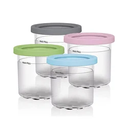 Ice Cream Pints Cup, Ice Cream Containers with Lids for Ninja Creami Pints NC301 NC300 NC299AMZ Series Ice Cream Maker