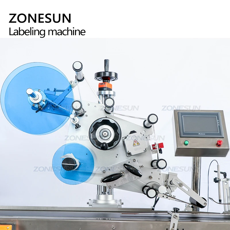 ZONESUN ZS-TB833 Automatic Anti Tamper Proof Evident Adhesive Sticker Sealing Facial Mask Paper Box Corner Labeling Machine