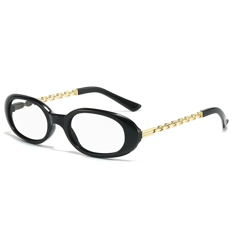 Anti Blue Light Women Small Frame Reading Glasses Chain Legs Optical Glasses Prescription Presbyopic Glasses Customized Lens