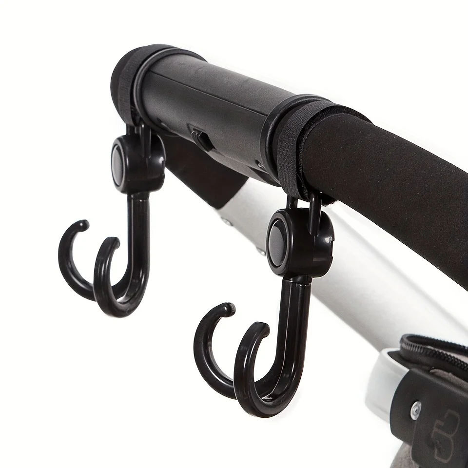 2Pcs 360 ° Rotating Multifunctional Stroller Hook, Universal T-Hook for Electric Vehicles, No-Drill Multifunctional Storage Hook