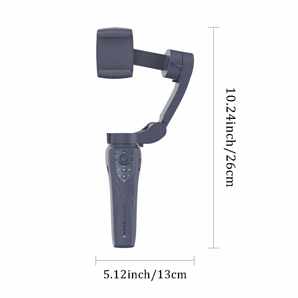 Desiontal 2024 New F12 Video Stabilizer Magnetic Fill Light AI Three-axis Anti-shake Mobile Handheld PTZ Broadcast Magic