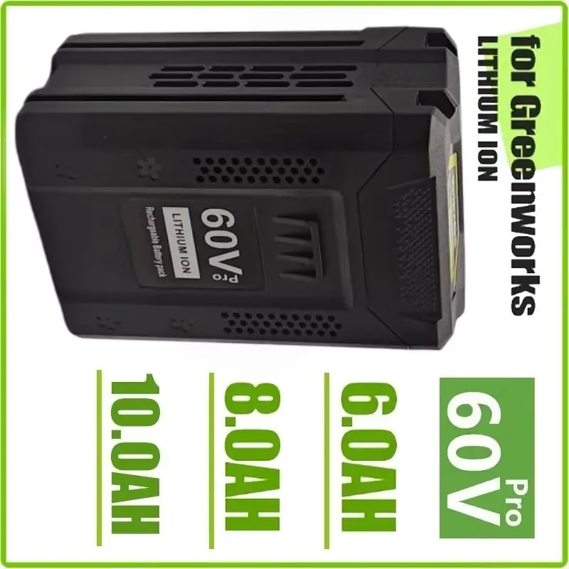 60V for Greenworks Rechargeable Battery 10Ah Lithium-ion 60V pro Lawn Mower Trimmers Edgers Chainsaws Pole Saws Blower