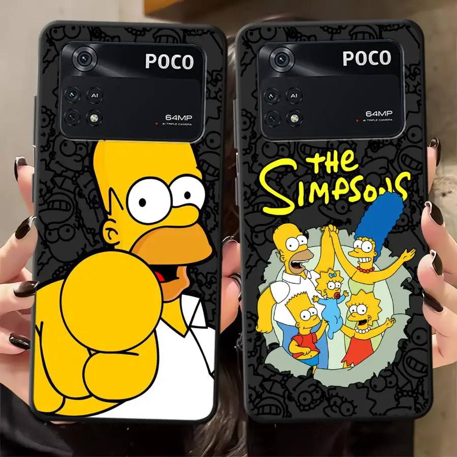 Capa de Telefone Cute S-simpsons para Xiaomi Poco F8 F3 C50 X3 X4 X5 X7 Pro M5 C61 C71 F1 M3 M4 M7 Pro C75