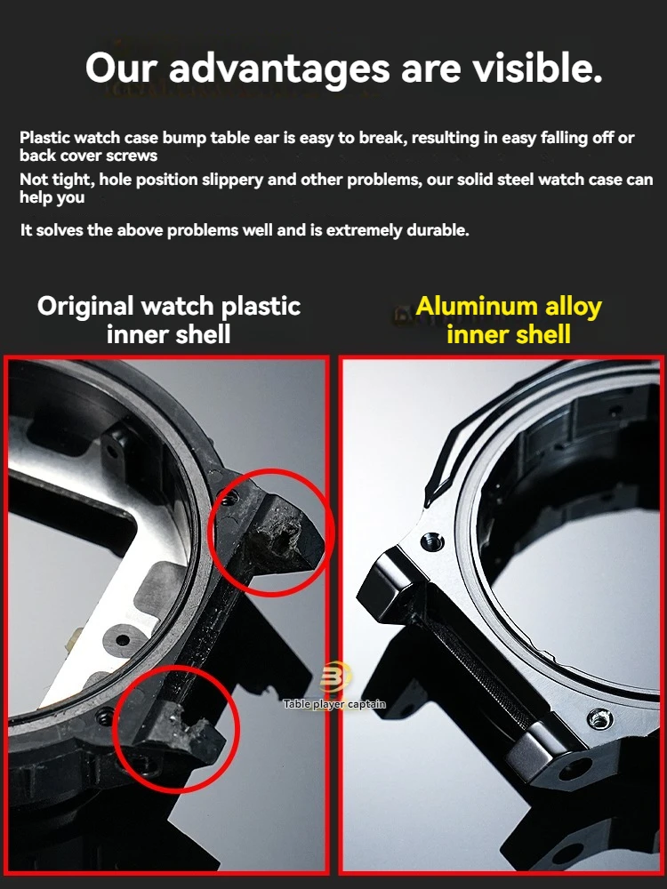 ل كاسيو G-SHOCK معدن مثمنة Hachioji 5611 GM-2100 تعديل سبائك الألومنيوم الداخلية قذيفة حركة حافظة معدنية الملحقات