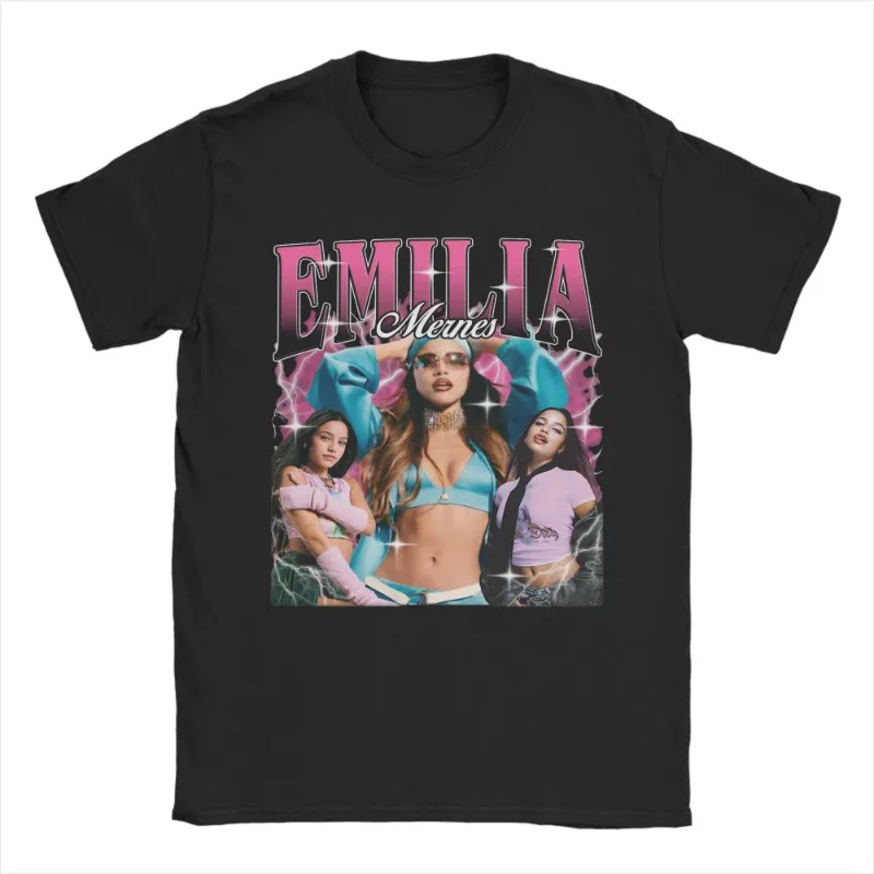 

Emilia Mernes Vibes Retro Women's T-shirt Retro Pure Cotton Round Neck T-shirt Plus Short Sleeve Casual Fashion Women's Top