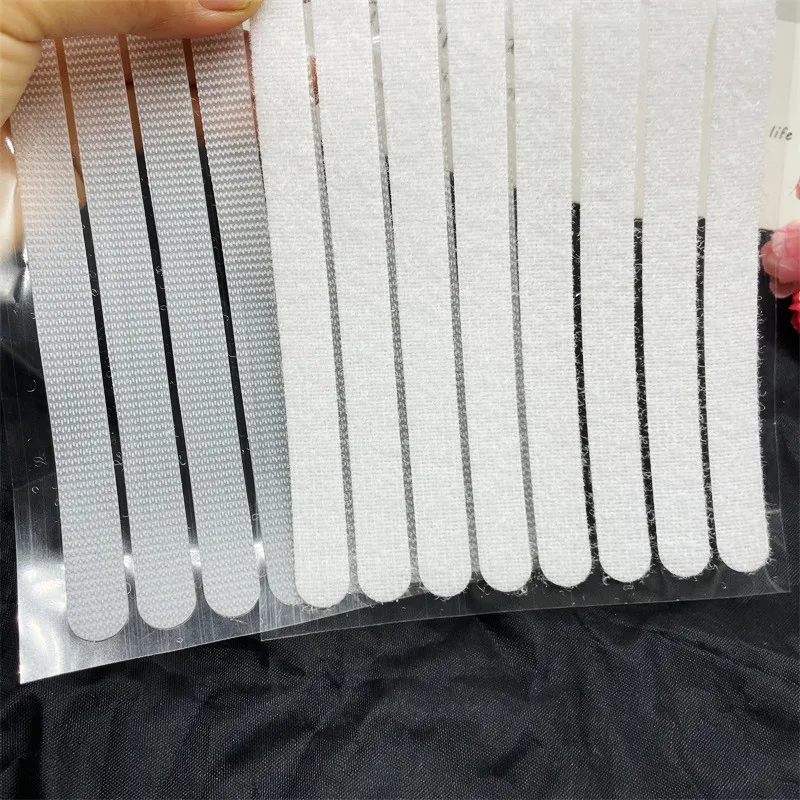 Soft Baby Hook Loop Fastener Glue Tape 11-300mm Safe Baby White Self Adhesive Stickers Strong Glue Tape DIY Handmade 8-16par