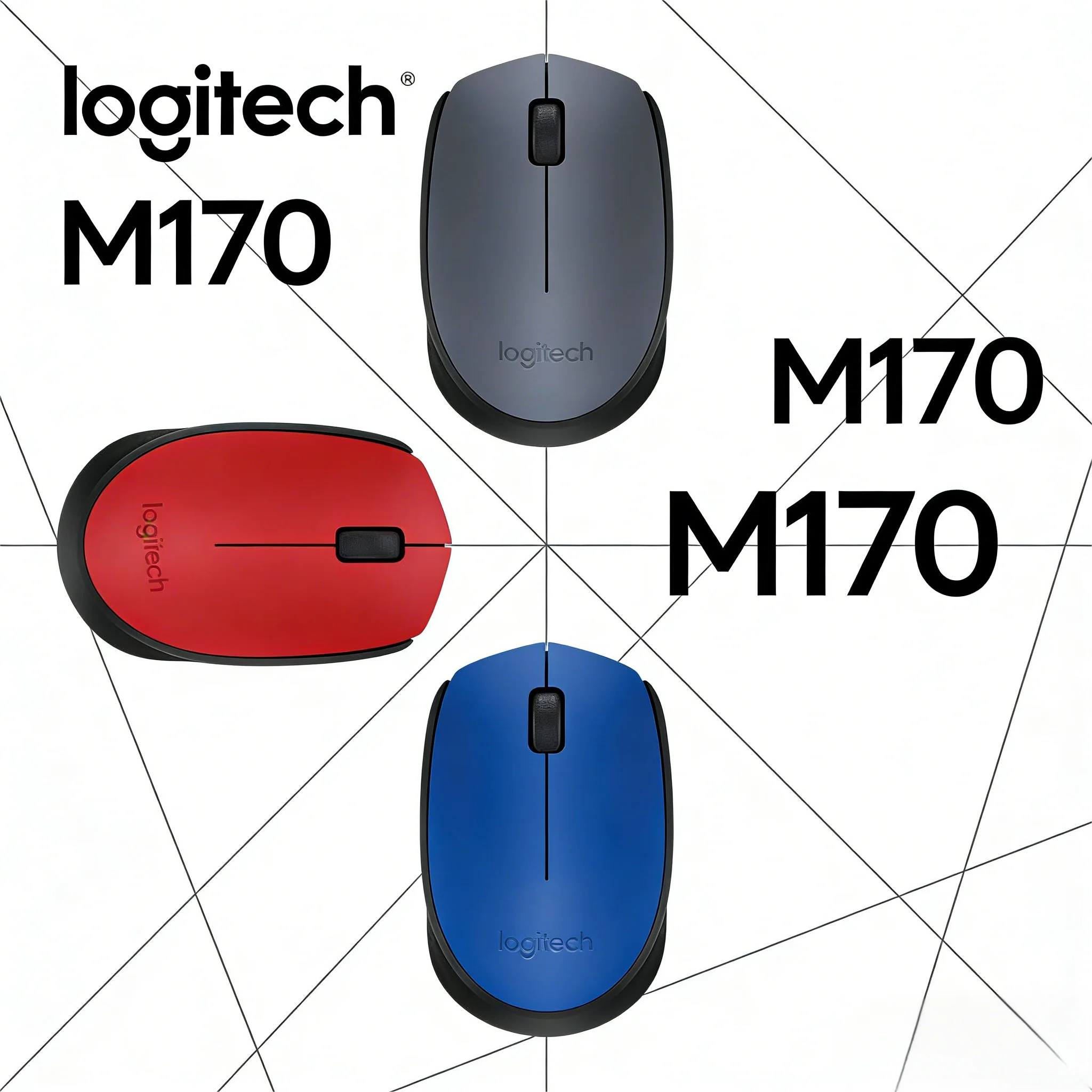 

Logitech M170 /M185 /220 /M221 /M280 2.4G Wireless Mouse 10m Coverage USB Plug and Play for Office
