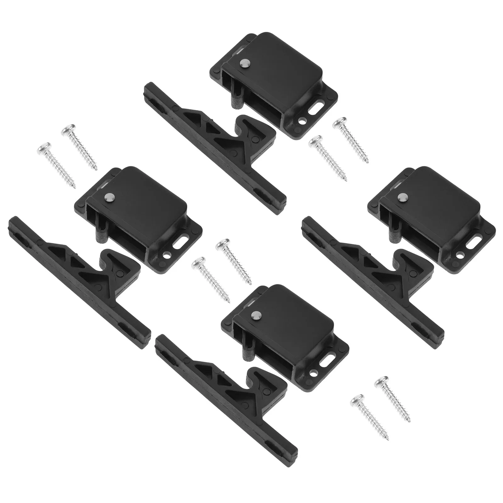 4Set Rv Cabinet Latch Push to Close Drawer Lock for Camper Motorhome Trailer Interior Door Box Storage with Double Sided