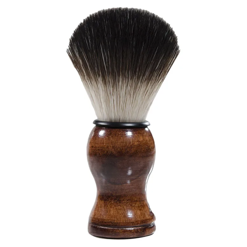 Brosse de rasage avec manche en bois pour hommes, rasoir de sécurité, appareil de livres pour barbe qualifiée ale, outil de salon professionnel, haute qualité