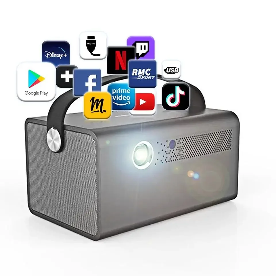 

V7 PRO 1080P 3D Camping Home Theater Portable DLP Projector Android 9.0 BT 4.0 Built In 15600mAh Battery 2G 32G Projector
