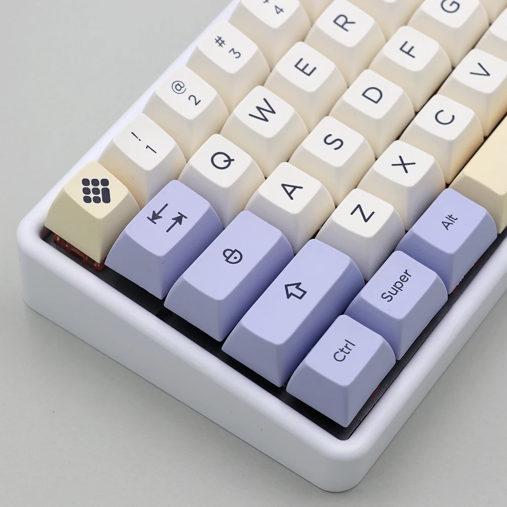 Keypro-Teclado mecánico con cable USB, accesorio minimalista con tema lavanda, perfil SA, PBT, Cherry MX, switch