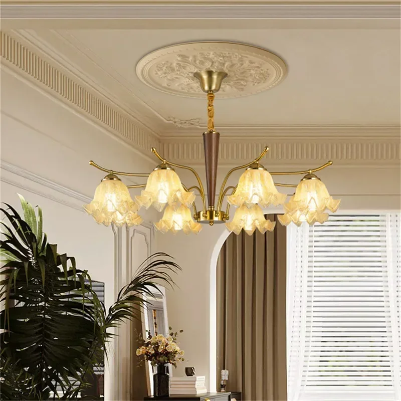 GISELLE Contemporary Pendent Lamp American Retro LED Living Room Restaurant Bedroom Study Villa Hotel Model Houses Chandelier