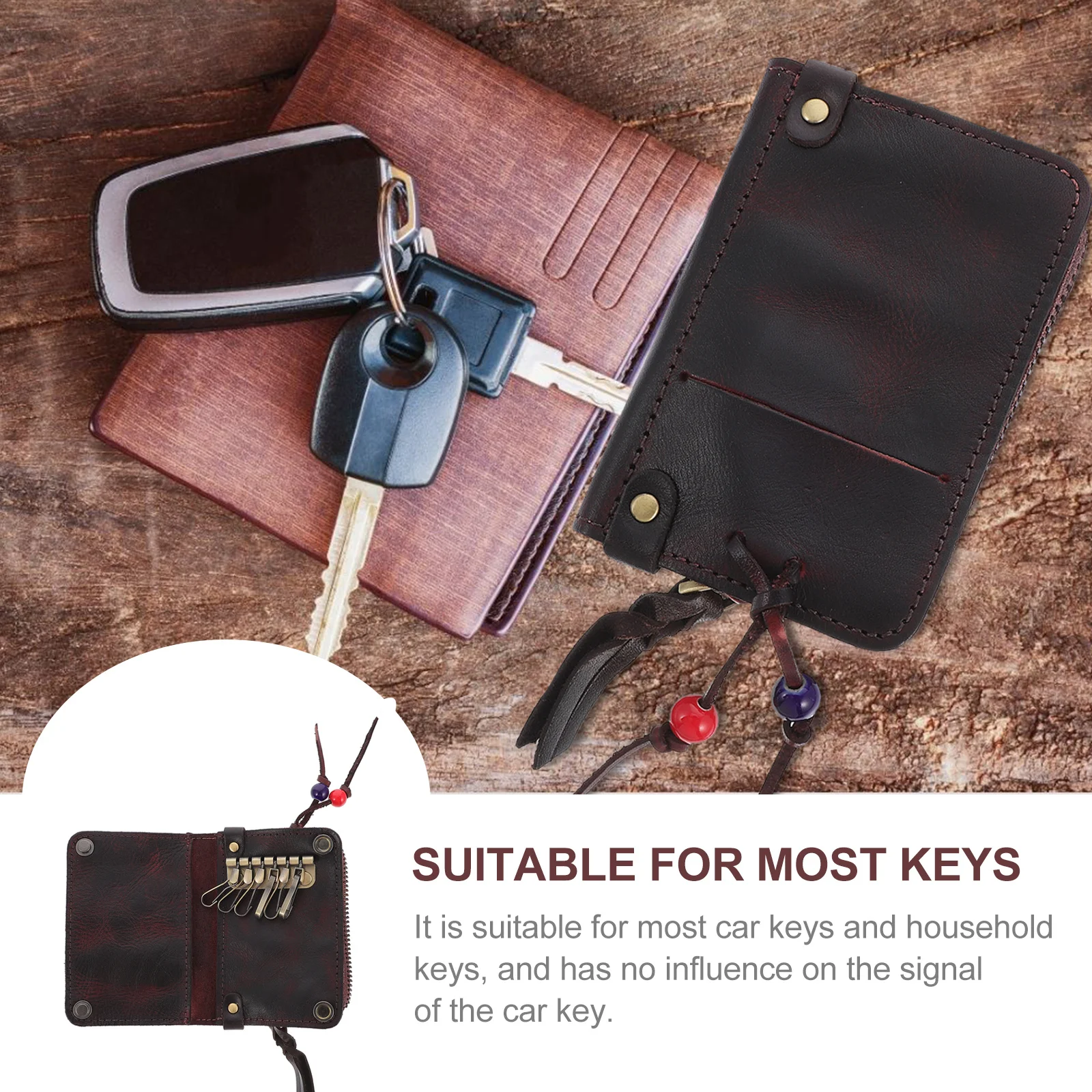 

1Pcs Driving Licence Key Pouch Car Key Case Zipper Portable Organizer Multifunctional Storage Bag Durable
