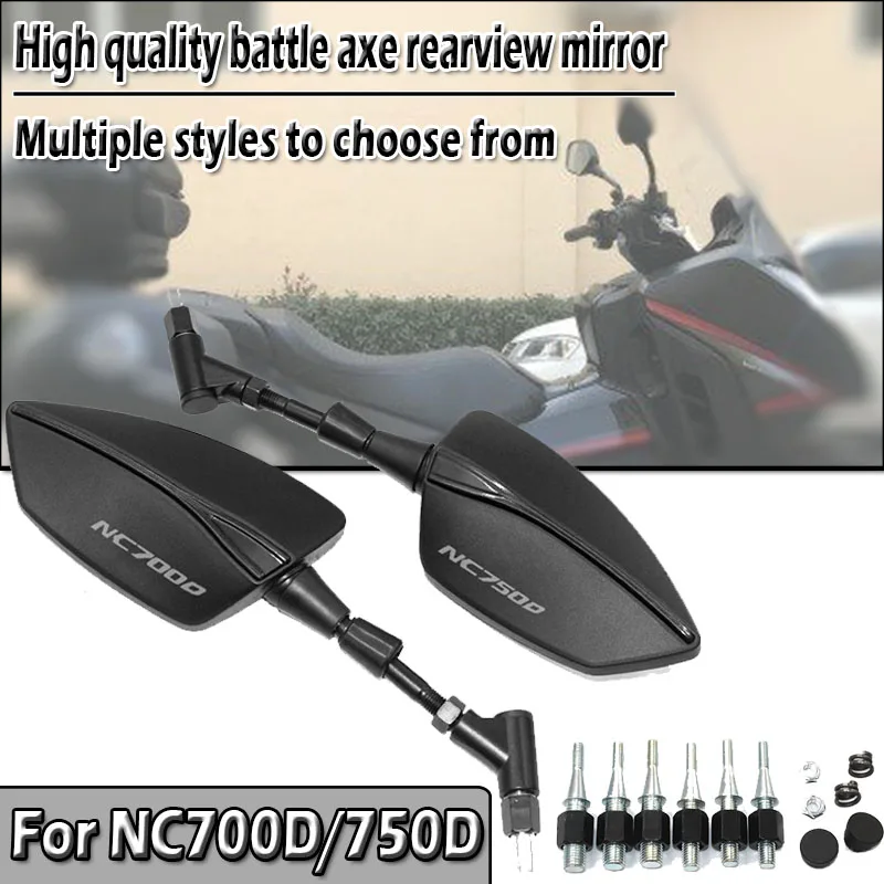 For Integra 750 700 NC750D NC700D 8/10mm New High Quality Universal Motorcycle Tomahawk Rear View Mirror