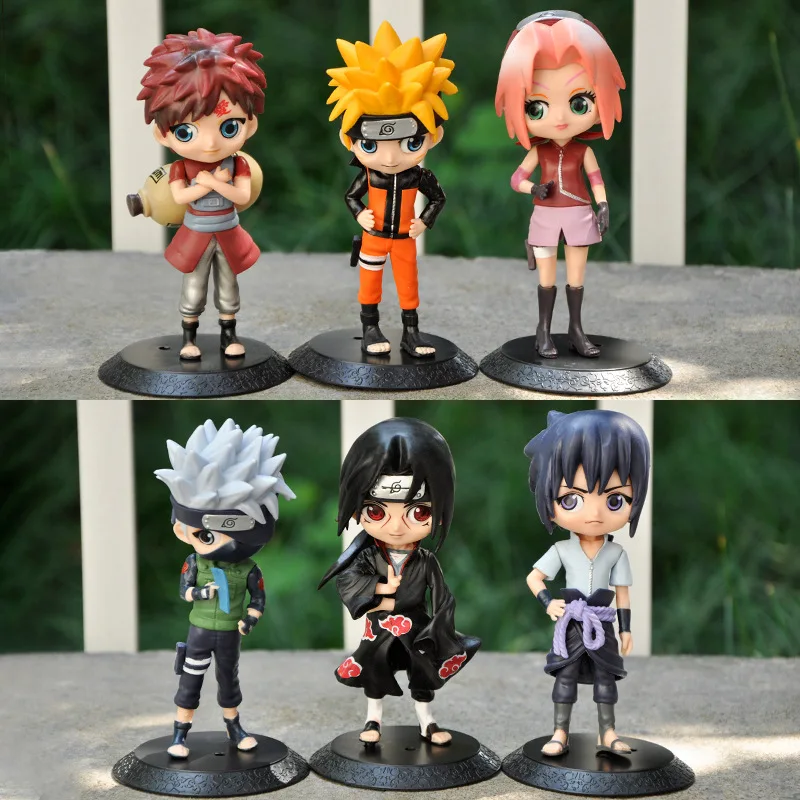 Anime Figure Naruto Anime Action Figures Uchiha Gaara Toys Kakashi Model Pvc Cartoon Statuette Gift Toys Hobbies