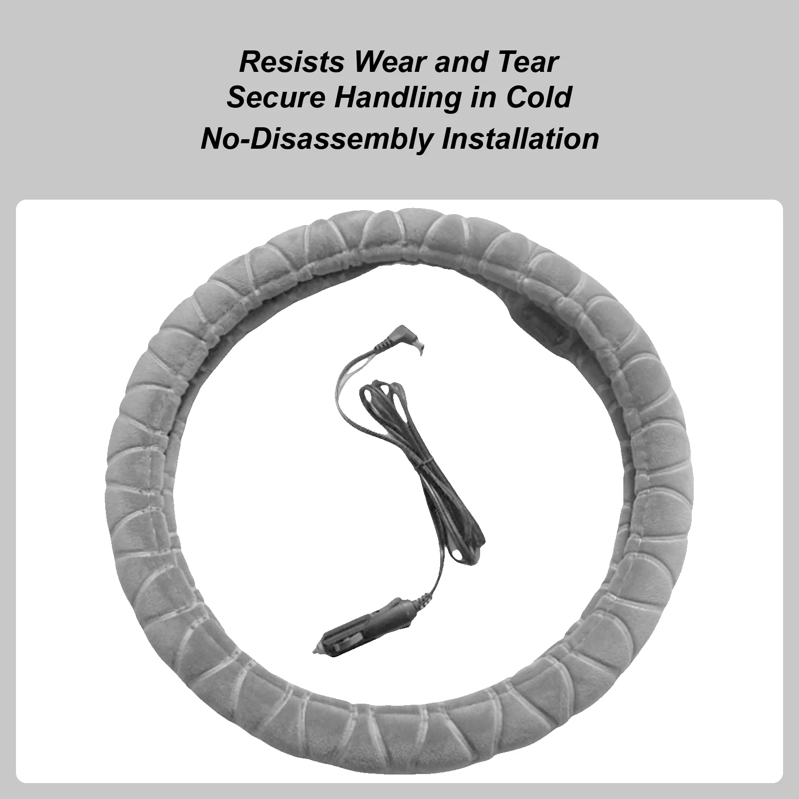Steering Wheel Cover For Winter Soft Wear-Resistant Auto Accessory Quick Heating Car Hand Warmer For SUV Sedan Automotive RV