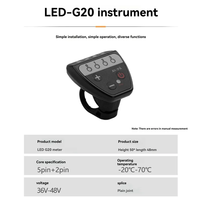 

AT93-36V 48V 22A Brushless Controller G20 Meter LED Display+130X Throttle Kit For Electric Scooter E-Bike Repair Kit