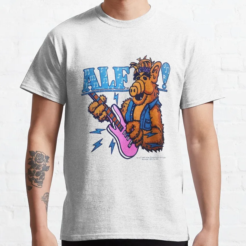 alfie Y2K clothing 80s Cartoon graphic t shirts 90s Retro Style alien ALF Character TV Show Unisex t shirt Adult all size S-6XL