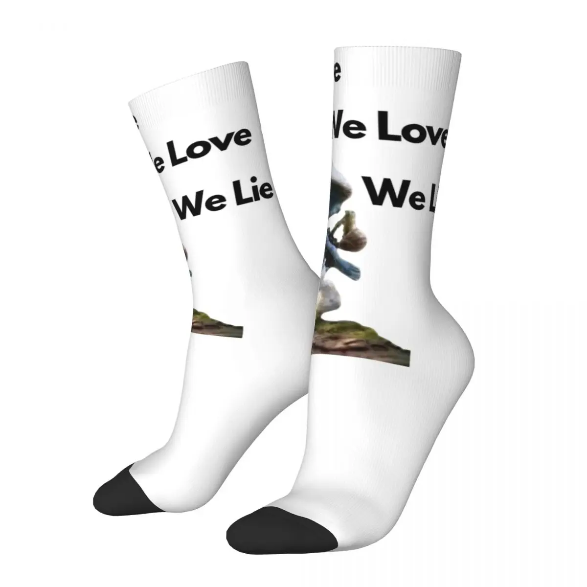 Hip-hop Unisex We Live We Love We Lie Theme Socks Funny Shailushai Meme Accessories Soft Socks Warm Birthday Present